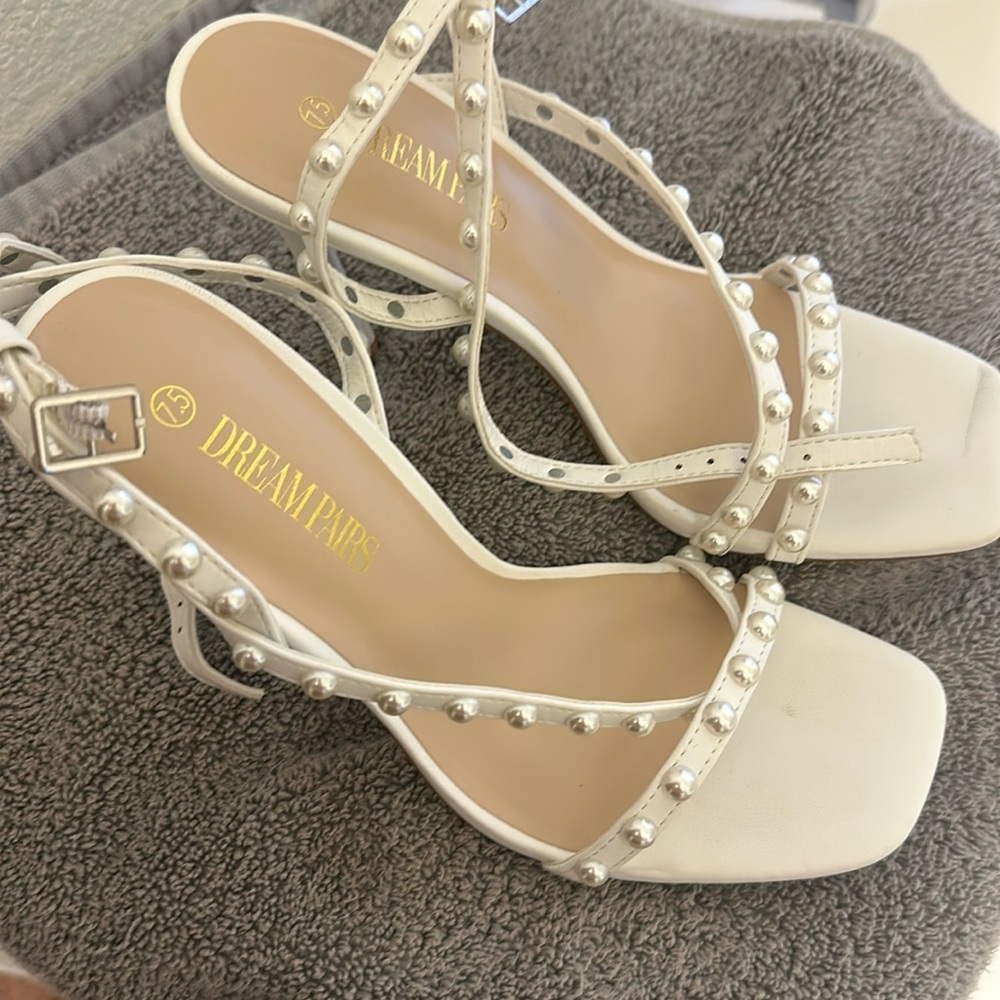 Women’s white heels
